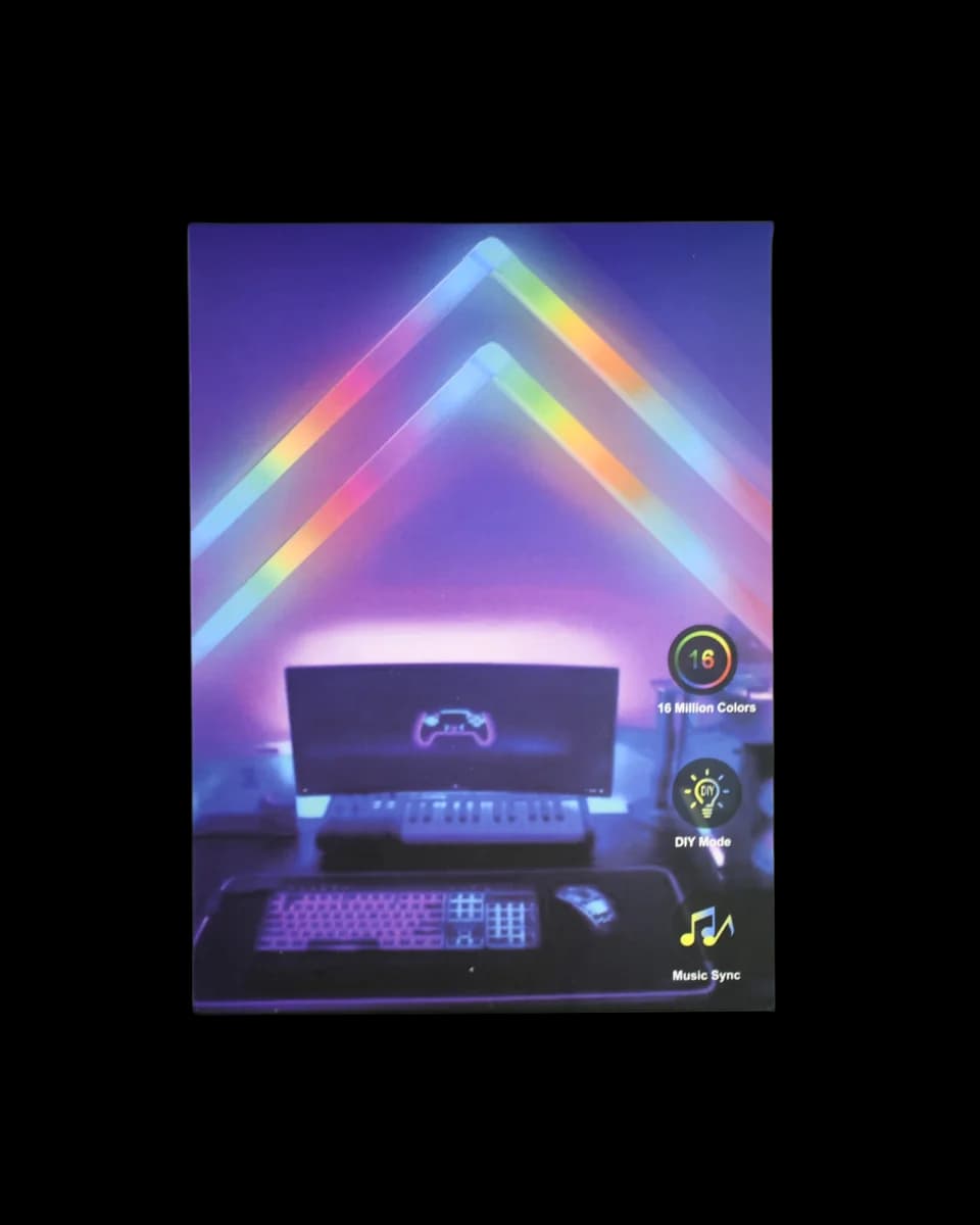 إضاءة ضلع جداري ذكية طول 150 سم مع زاوية