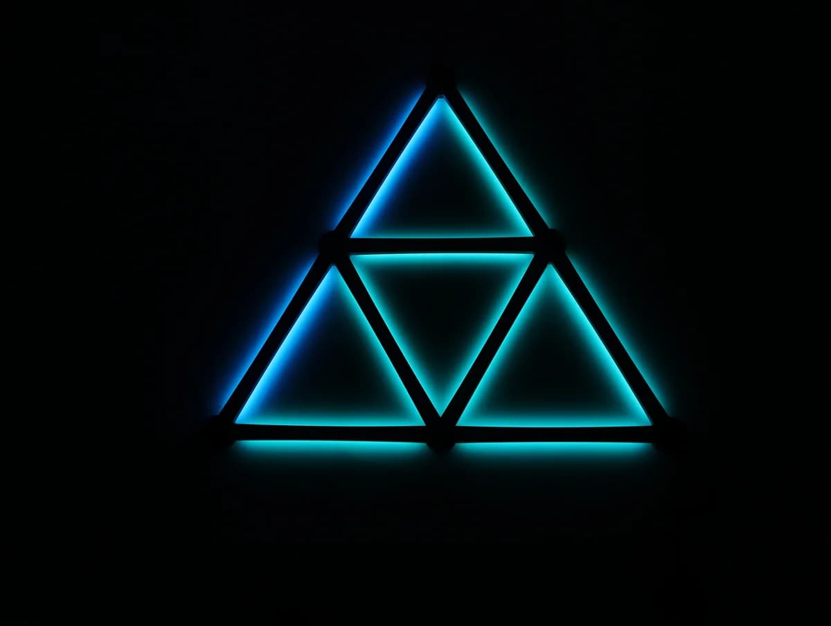 اناره ضلع جداريه RGBIC طول 24 سم بدي اسود سمارت بلوتوث / البكج 12 قطعه