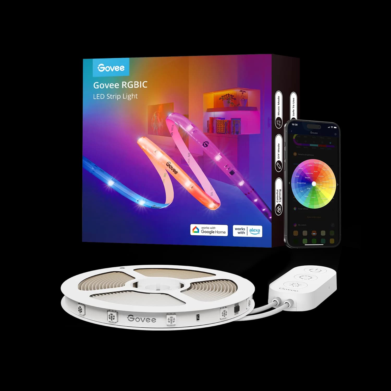 نشره RGBIC كوفي H612C وايفاي و بلوتوث غلاف حمايه 10 متر