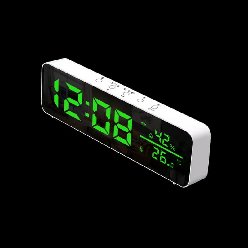 ساعه دجتل سمارت تويا مع حساس حراره ورطوبه و منبه - منضدي