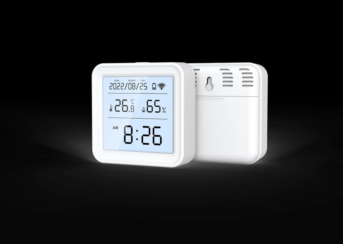 حساس حرارة ورطوبة بشاشة منضدية