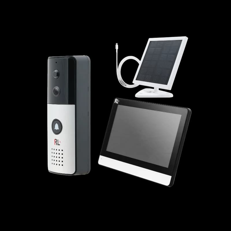 انتركم بشاشة لاسلكي مع وحدة خارجية ضد المطر ولوح طاقة شمسية