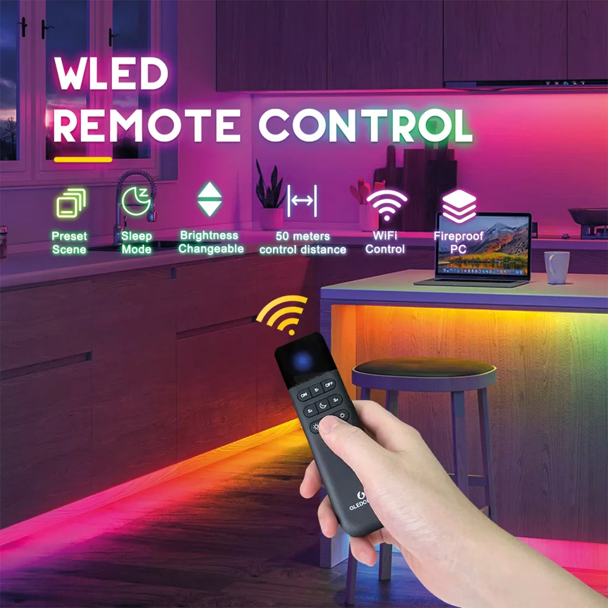 ريمونت تحكم كونترول WLED نشرات ESP32 و ESP8266 يعمل وايفاي - 5