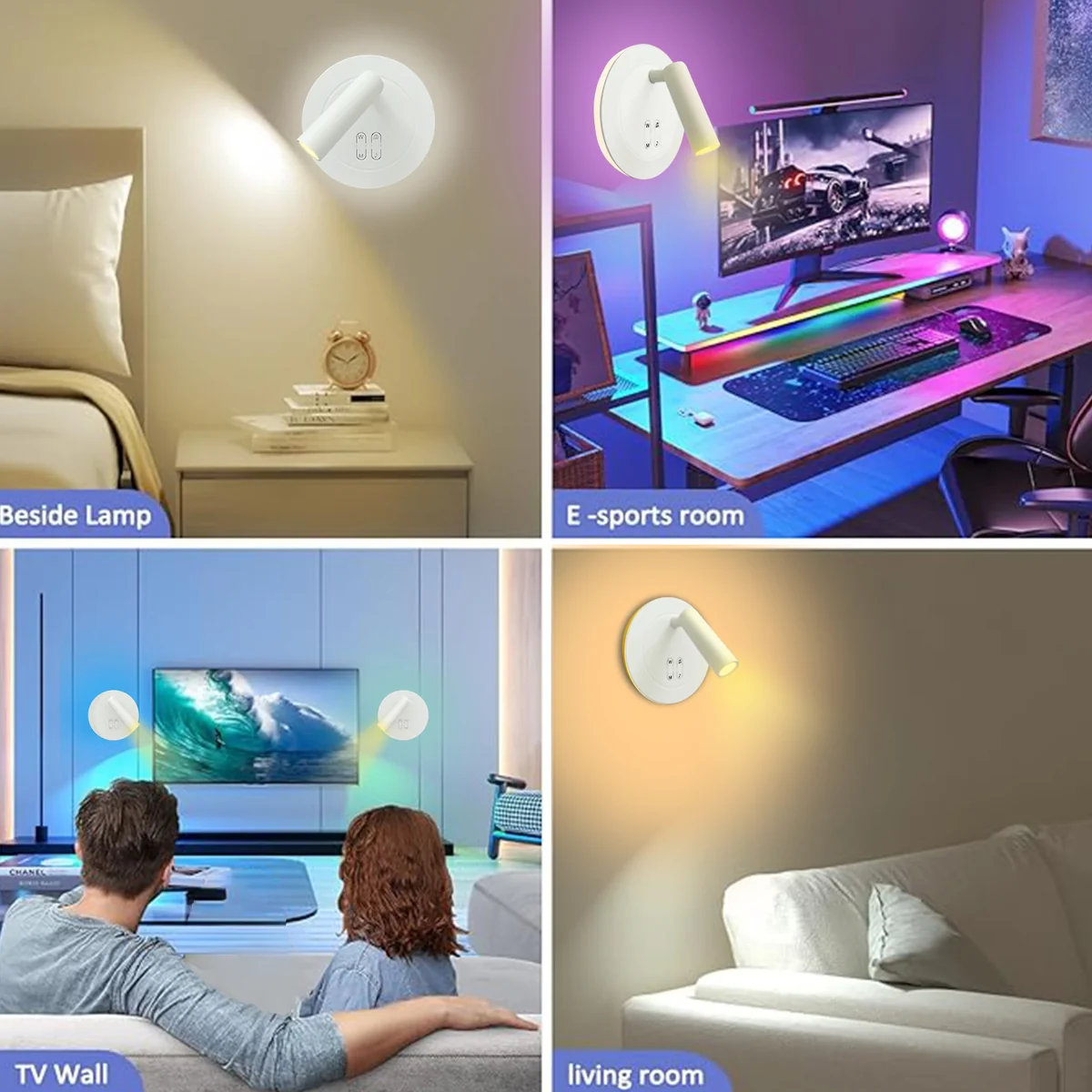 لد جداري شكل دائري اناره RGB مع سبوط لايت اناره شمسي سمارت  - 5