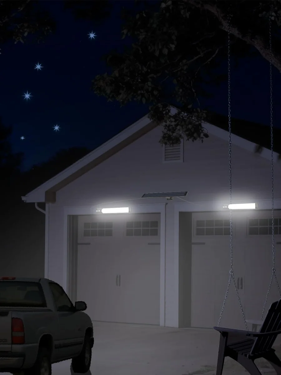 لايت شحن دبل لون طوارئ طول 38 سم مع لوح طاقه شمسيه وريموت - 5