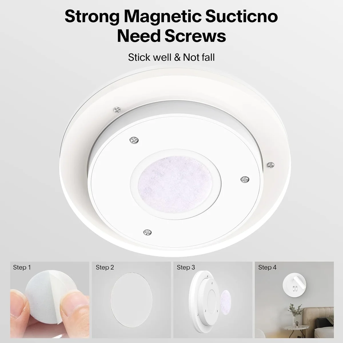 لد جداري شكل دائري اناره RGB مع سبوط لايت اناره شمسي سمارت  - 7