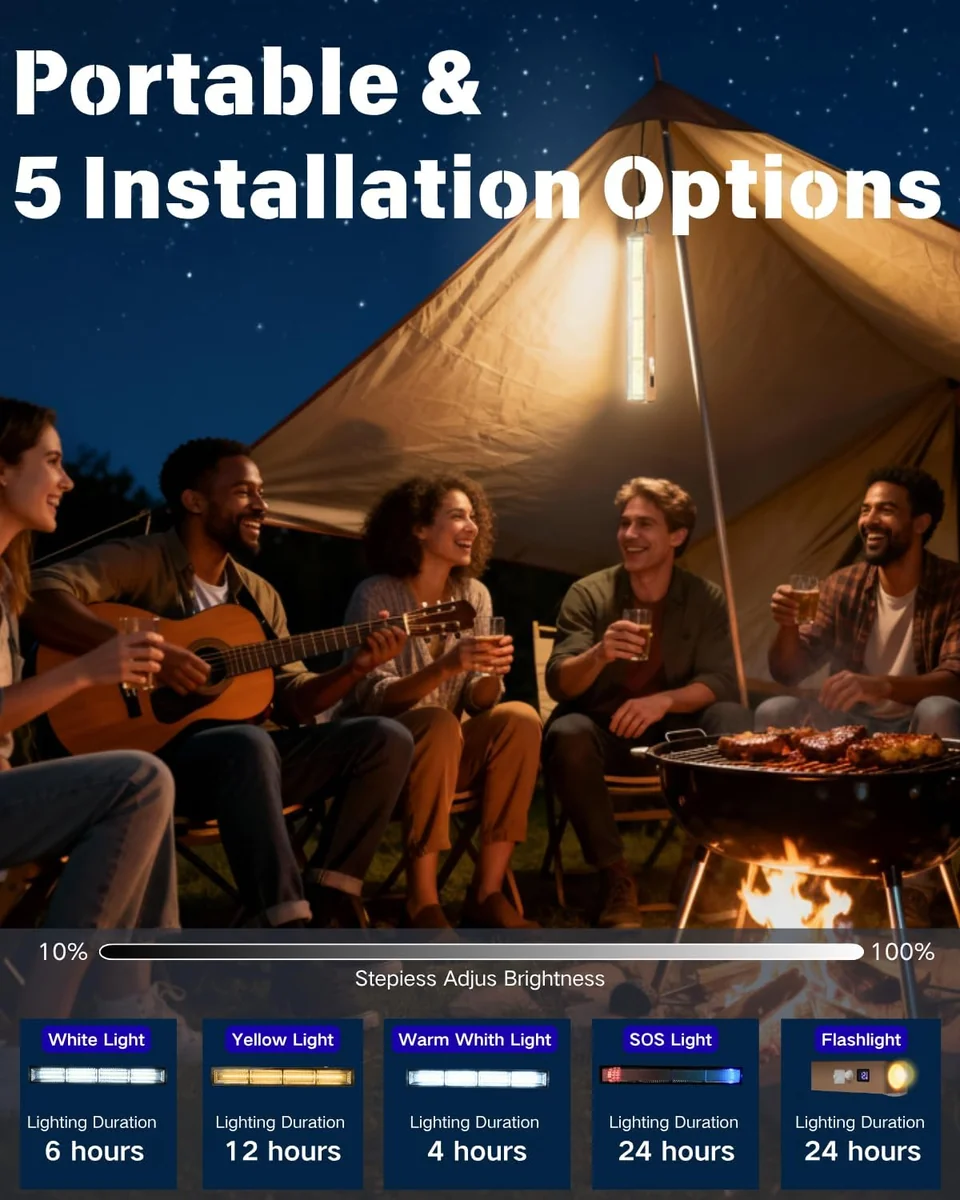 لايت شحن دبل لون طوارئ طول 38 سم بدي ذهبي - image 2