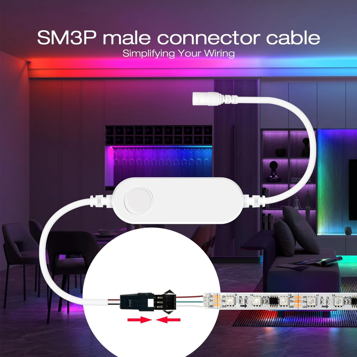 كونترول rgbic سمارت ESP8266 ميني WLED ابيض - 7