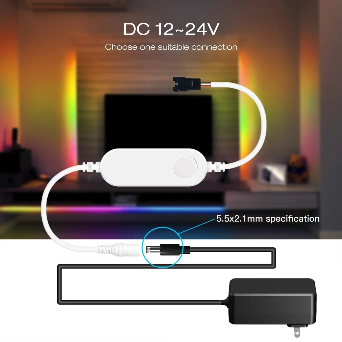 كونترول rgbic سمارت ESP8266 ميني WLED ابيض - 6