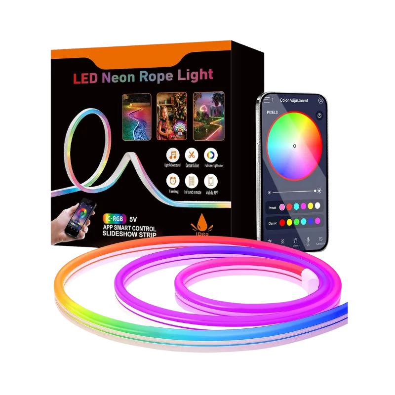 نشره نيون 6*12 ملم RGBIC سمارت بلوتوث / 5 متر