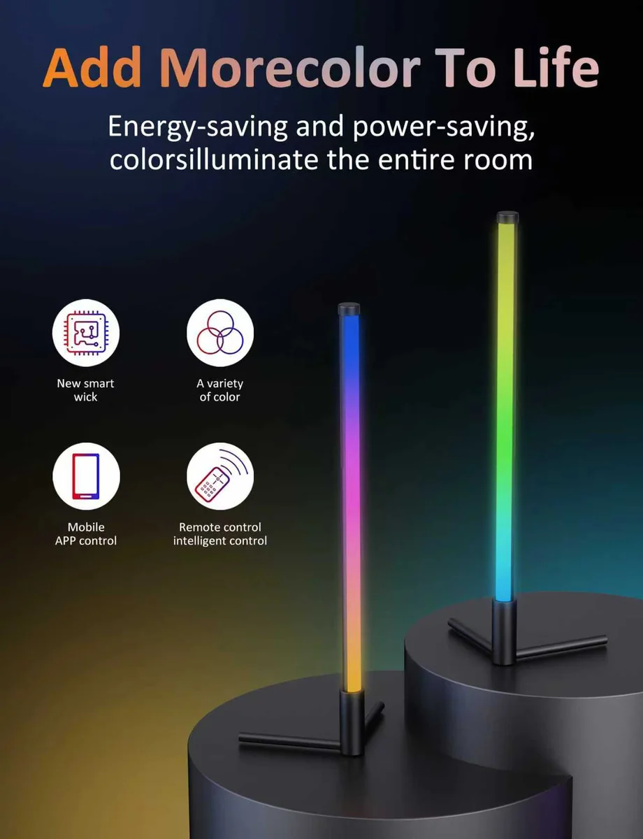 تيبلم منضدي زاويه RGBIC سمارت طول 40 سم - 4