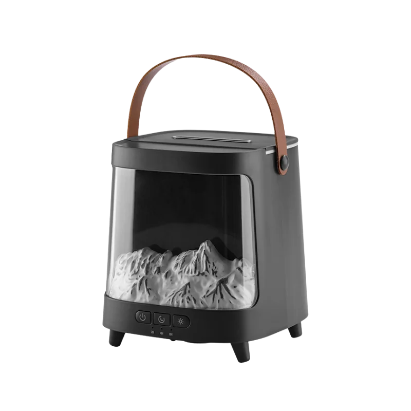 مبخره شكل فحم حجم كبير مع اناره RGB ورمونت