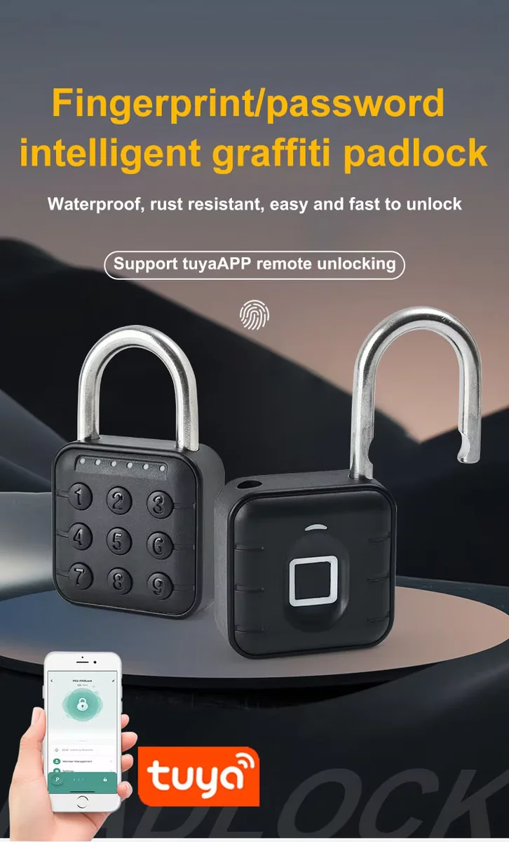 قفل باب سمارت صغير تويا بصمه padlock - image 2