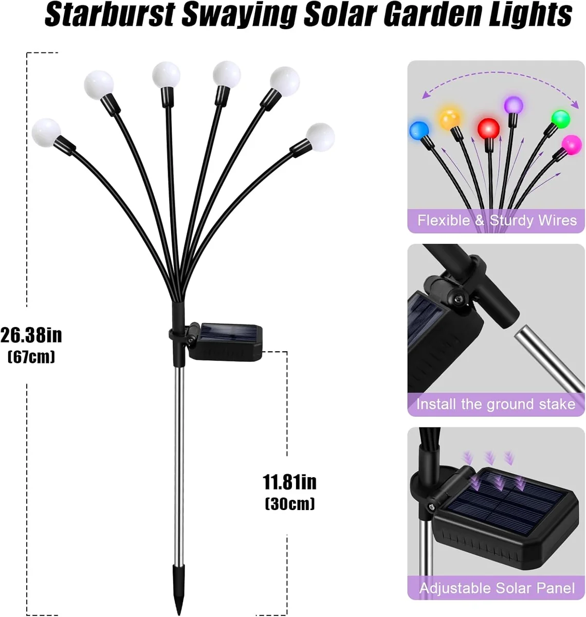 رمح حديقه شكل شجره اشعاع لون شمسي