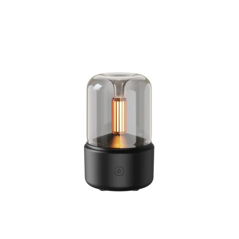 مبخرة اسطوانية بشكل شمعة مع إضاءة