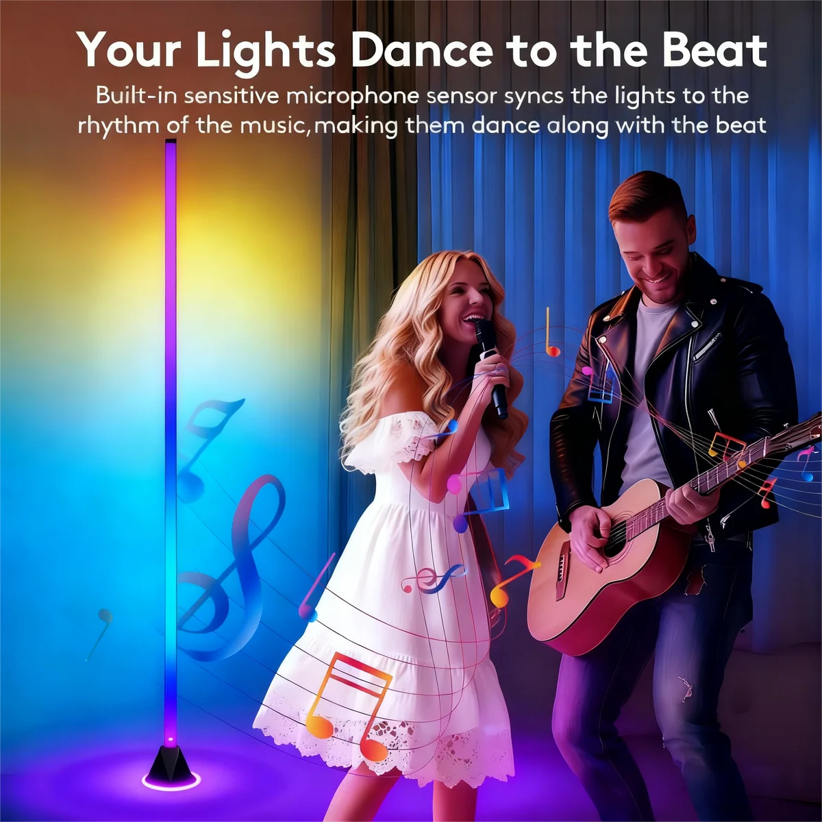 ستاندە زەویە سمارت 1.2 مەتر RGB بە ڕێگەیەوەی بنکەی ڕووناککردنەوەی RGB هەروەها - 3